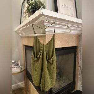 Used Lululemon Modal-Silk Yoga Tank Top olive green